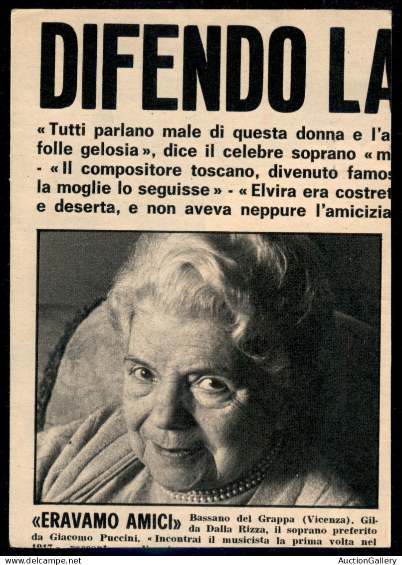 AUTOGRAFI - Della Rizza Gilda (soprano) - Autografo (F - C) Su Cartolina Postale Del 1973 - Autres & Non Classés