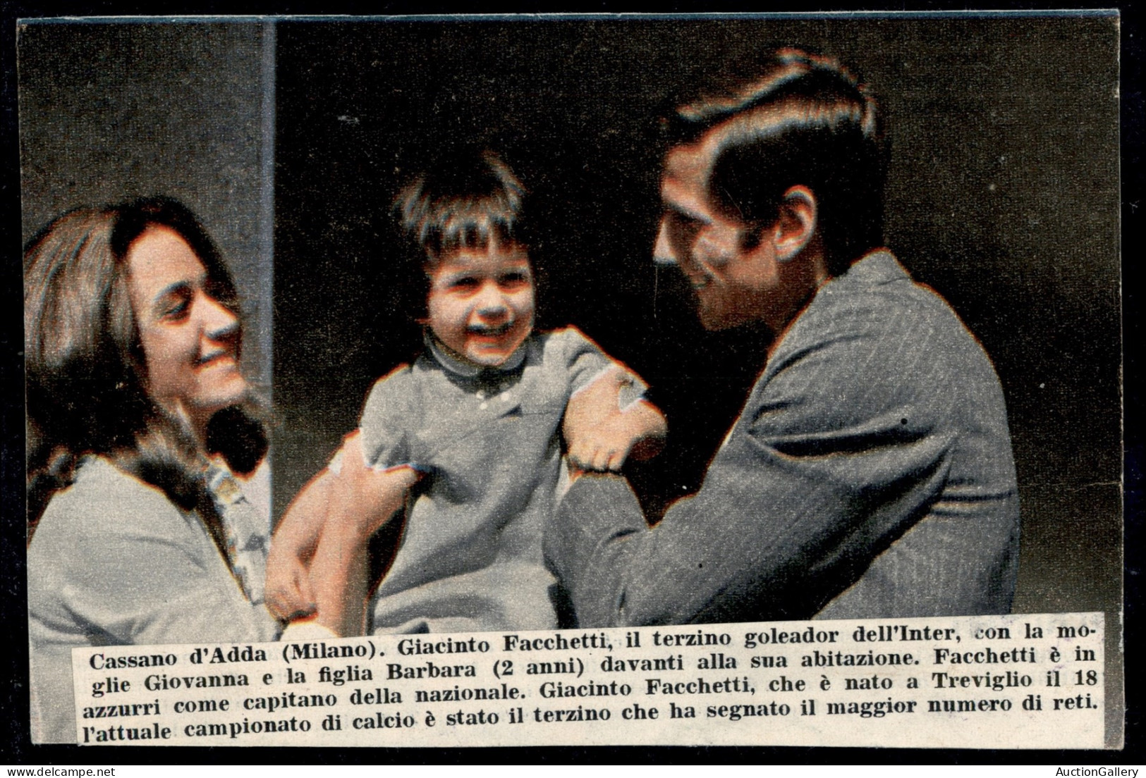 AUTOGRAFI - Facchetti Giacinto (calciatore) - Autografo (F - C) Su Cartolina Postale Del 1970 - Andere & Zonder Classificatie