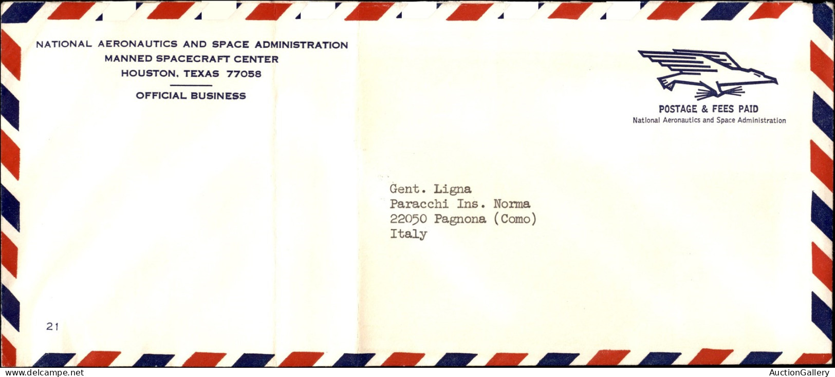 AUTOGRAFI - Jack Swigert (astronauta) - Autografo Su Cartolina Rispedita In Busta Ufficiale "NASA" Del 1971 - Autres & Non Classés