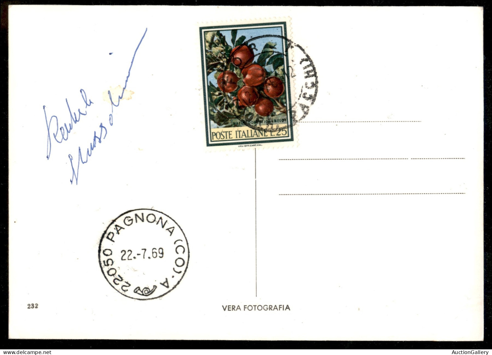AUTOGRAFI - Mussolini Rachele (moglie Di Benito) - Autografo Su Cartolina Del 1969 - Sonstige & Ohne Zuordnung