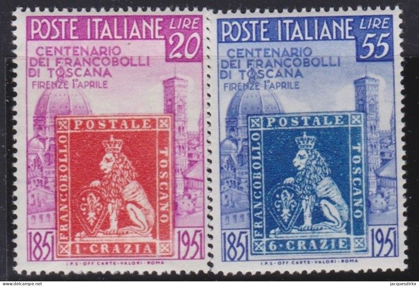 Italy   .  Y&T   .     591/592      .    **         .    MNH - 1946-60: Mint/hinged