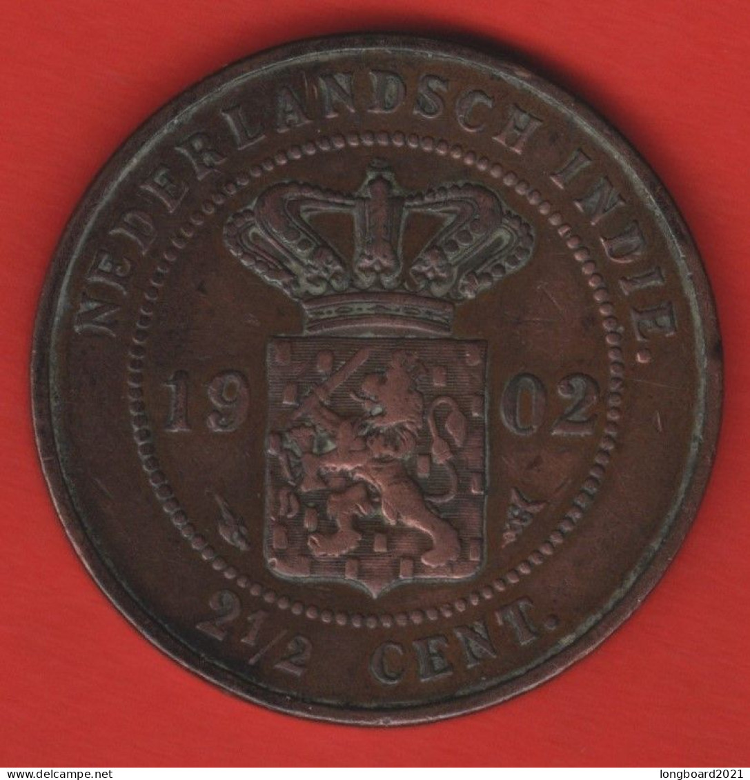 NETHERL. EASTINDIA - 2 1/2 CENTS 1902 - Nederlands-Indië