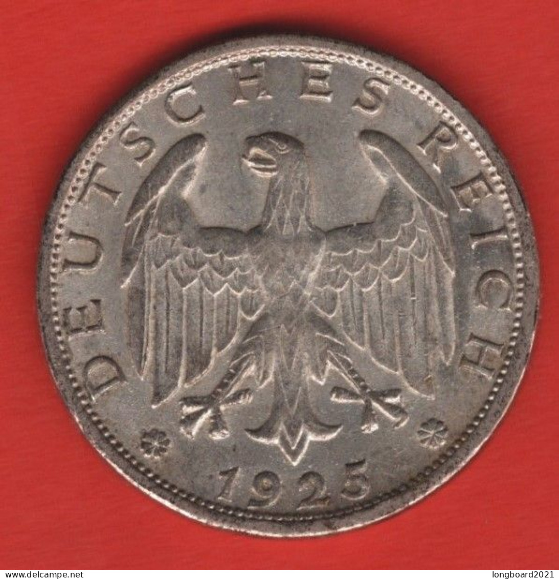 DEUTSCHES REICH - 1 REICHSMARK 1925J - 1 Marco & 1 Reichsmark