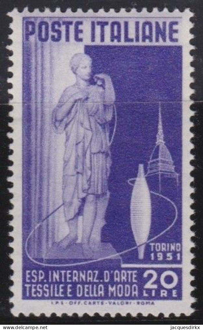 Italy   .  Y&T   .     598    .    *         .    Mint-hinged - 1946-60: Nuevos
