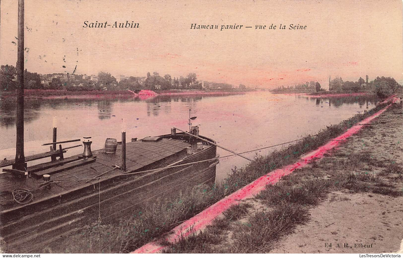 FRANCE - Saint Aubin - Hameau Panier - Vue De La Seine - Colorisé - Carte Postale Ancienne - Saint Aubin