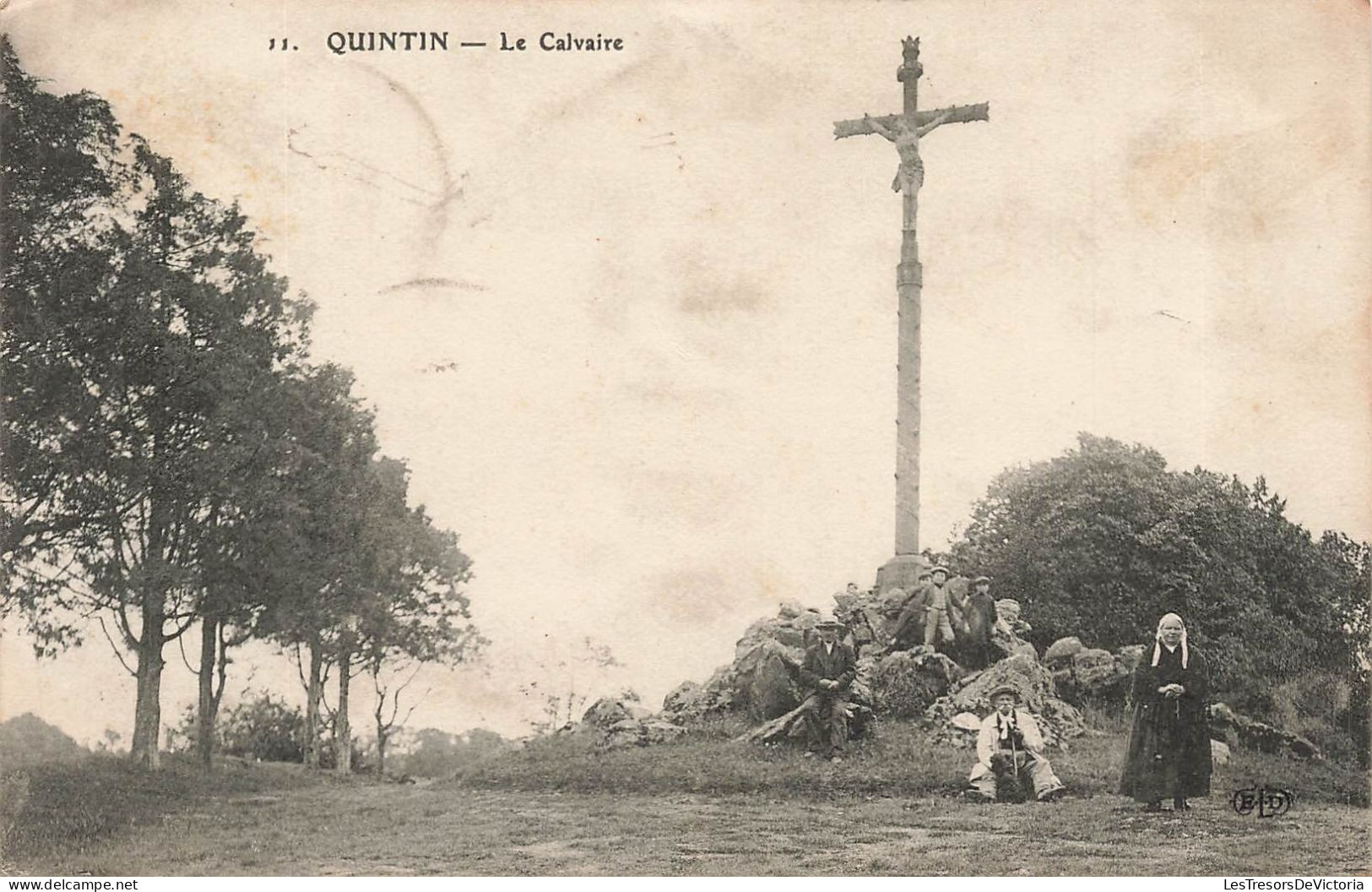 FRANCE - Quintin - Le Calvaire - Carte Postale Ancienne - Quintin