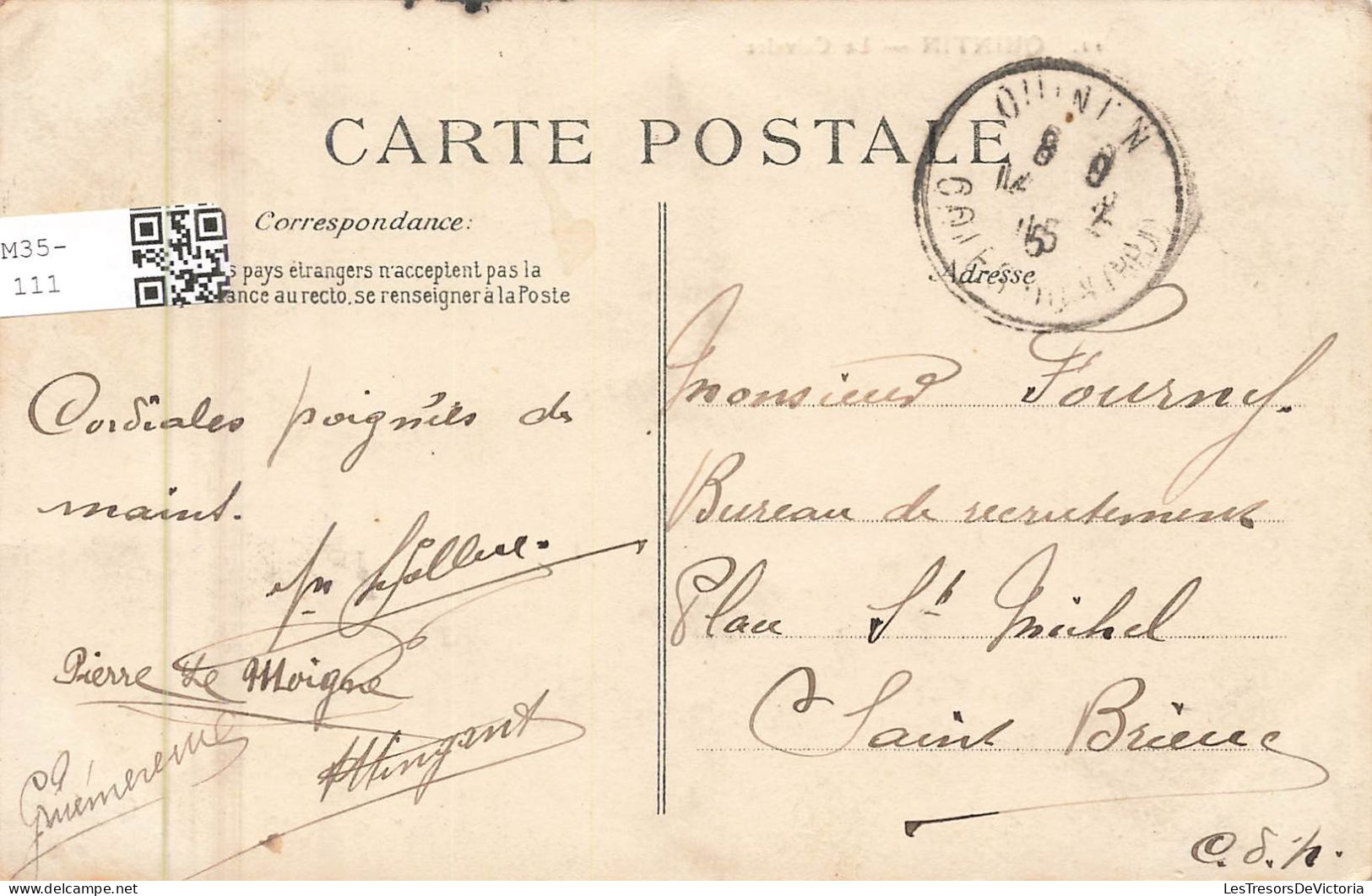 FRANCE - Quintin - Le Calvaire - Carte Postale Ancienne - Quintin