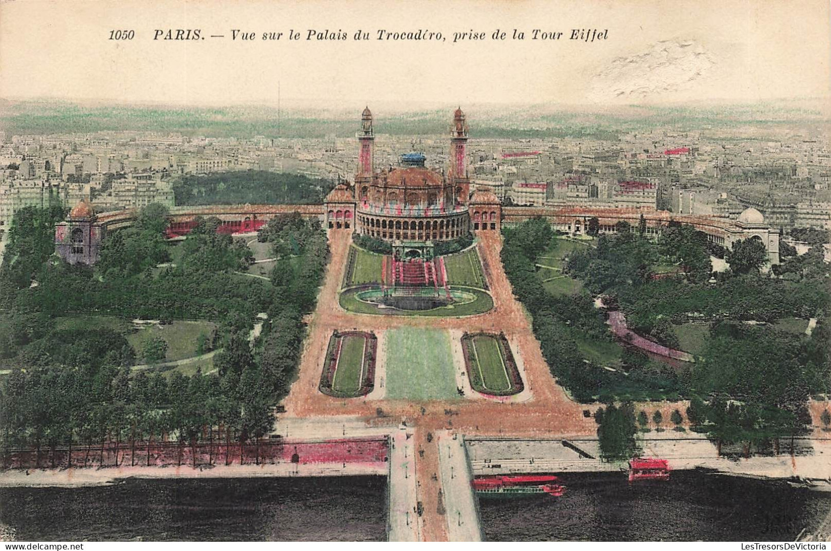 FRANCE - Paris - Vue Sur Le Palais Du Trocadéro Prise De La Tour Eiffel - Colorisé - Carte Postale Ancienne - Cartas Panorámicas