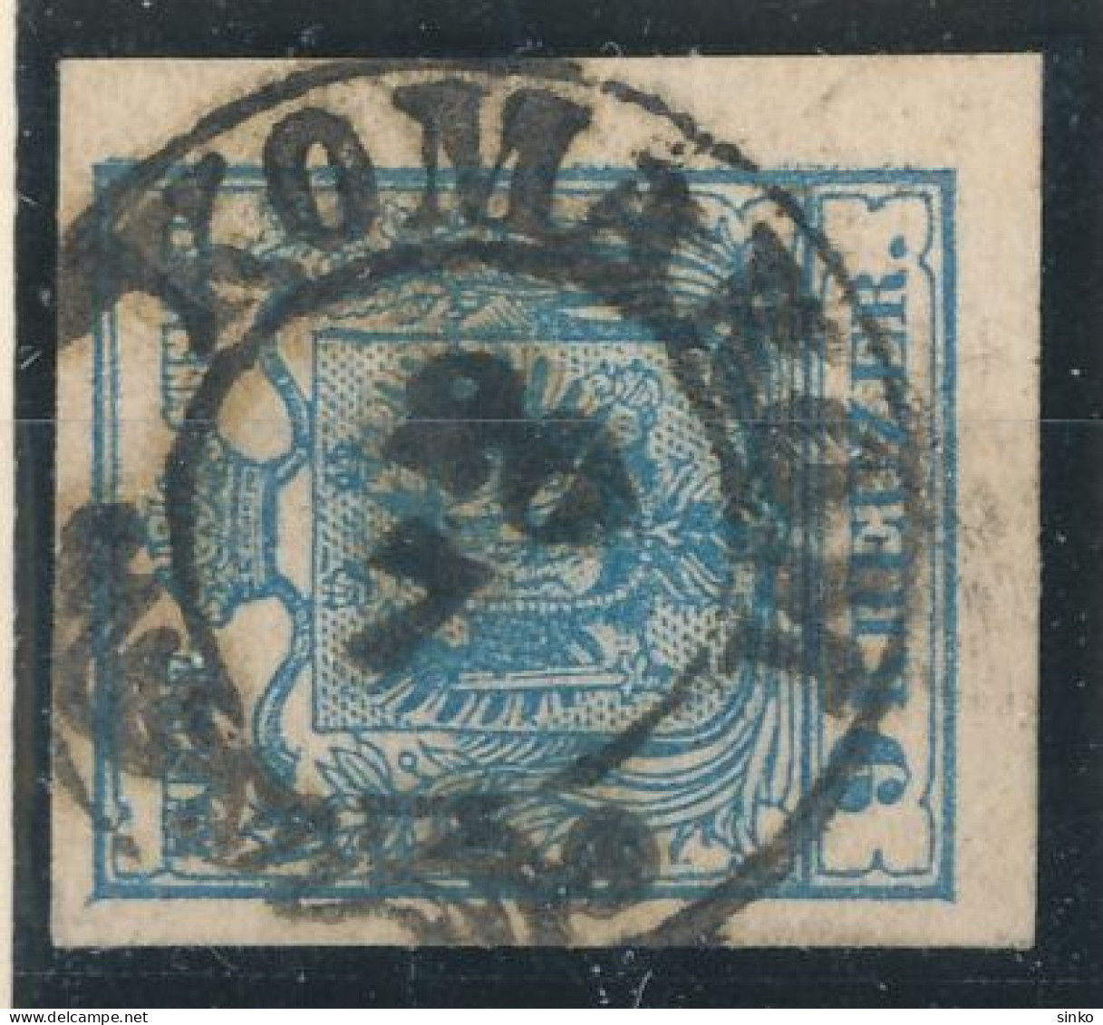 1850. Typography 9kr, KOMAROM - ...-1867 Prephilately