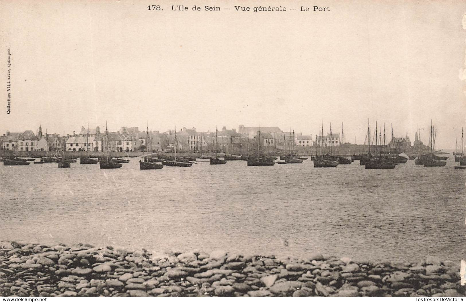 FRANCE - Île De Sein - Vue Générale - Le Port - Carte Postale Ancienne - Ile De Sein