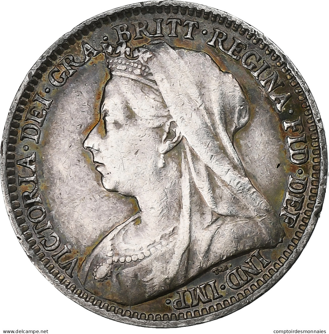 Grande-Bretagne, Victoria, 3 Pence, 1893, Argent, TTB+, KM:777 - F. 3 Pence