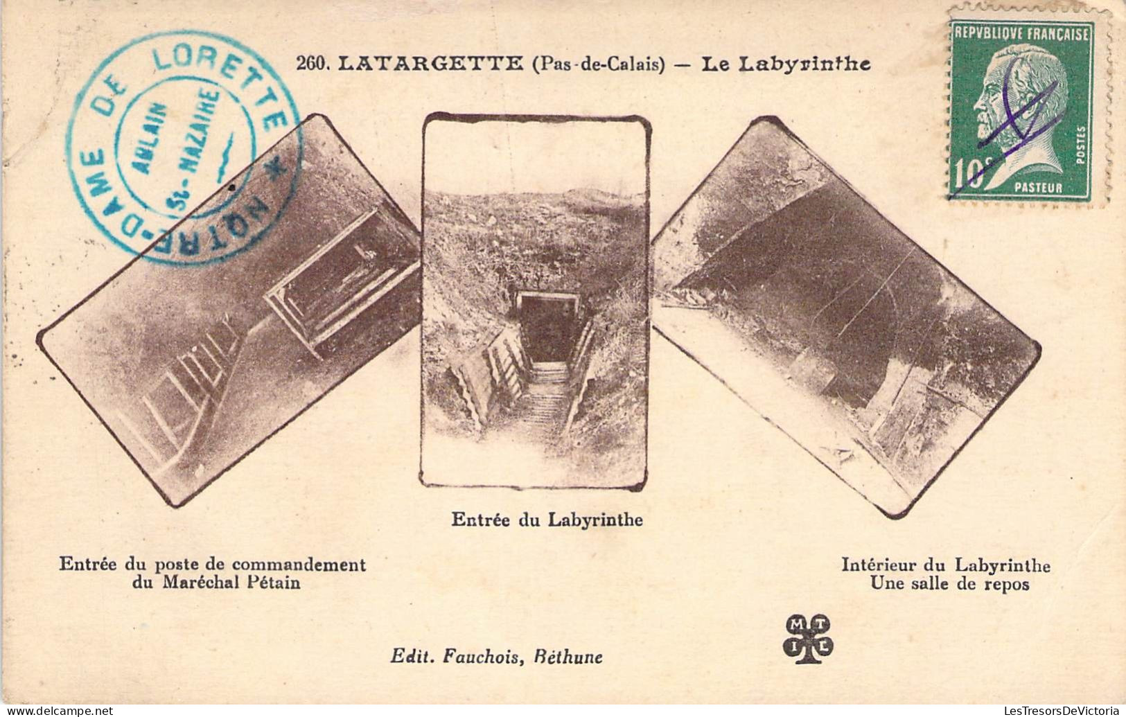 France - Latargette - Le Labyrinthe - Edit. Fauchois - Multivue - Cachet Notre Dame De Lorette - Carte Postale Ancienne - Autres & Non Classés