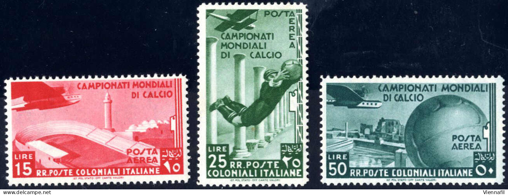 **/* 1934, Campionati Mondiali Di Calcio, Serie Completa Di Posta Ordinaria Ed Aerea Nuova Con Gomma Originale, Qualche  - Emissions Générales