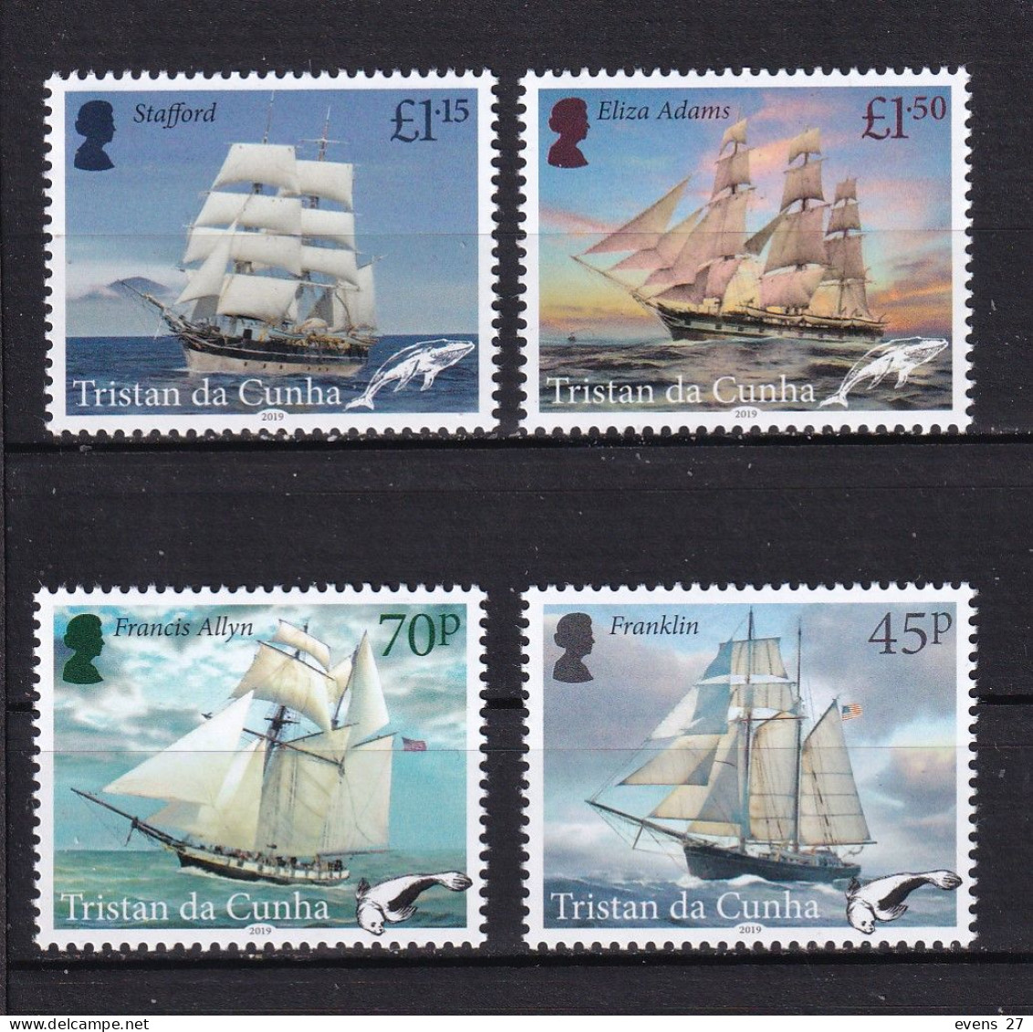 TRISTAN DA CUHA-2019-SAIL SHIPS-MNH, - Tristan Da Cunha