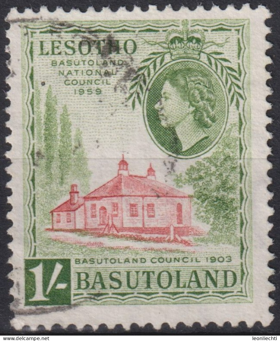 1959 Basutoland ° Mi:GB-BA 59, Sn:GB-BA 59, Yt:GB-BA 59, Council Chamber, Basutoland National Council - 1933-1964 Colonia Británica