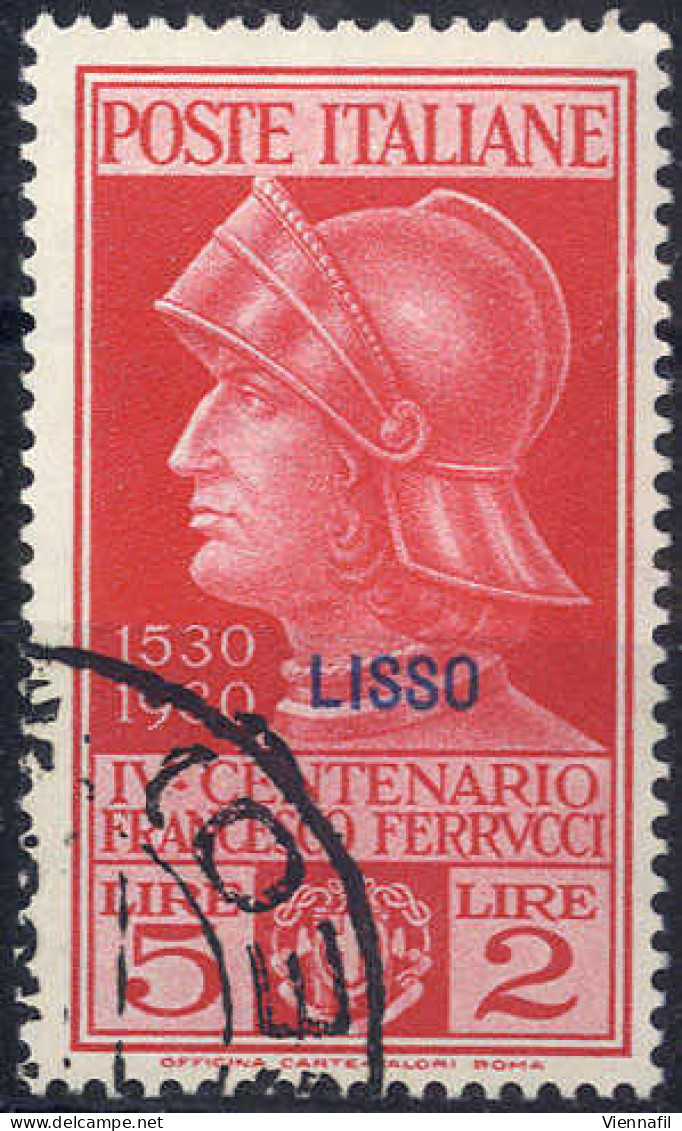 O 1930, Lisso, Ferrucci, 5 Val., Usati (Sass. 12-16) - Egeo