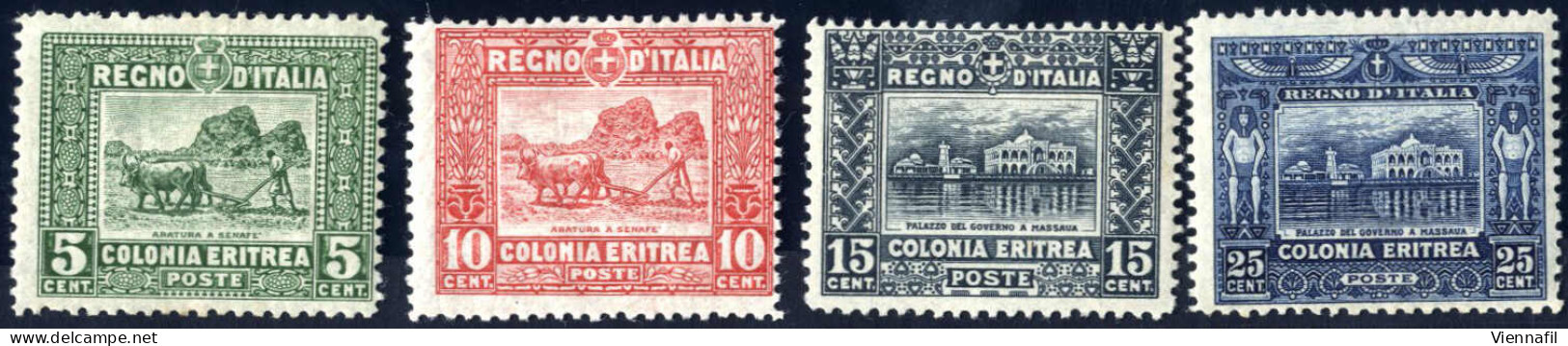 * 1910-4, Soggetti Africani, Serie Completa Nuova Con Gomma Originale E Traccia Di Linguella (Sass. 34-37, € 950). - Erythrée