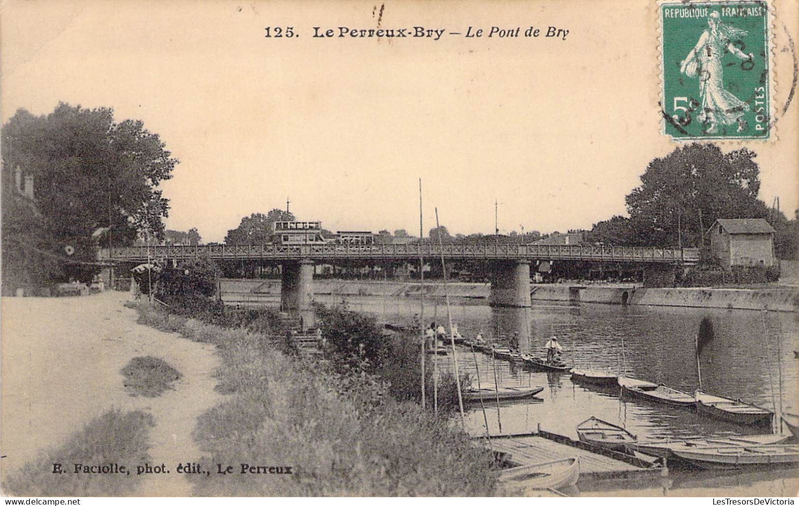 France - Le Perreux Bry - Le Pont De Bry - Barque -  Edit. Faciolle - Carte Postale Ancienne - Bry Sur Marne