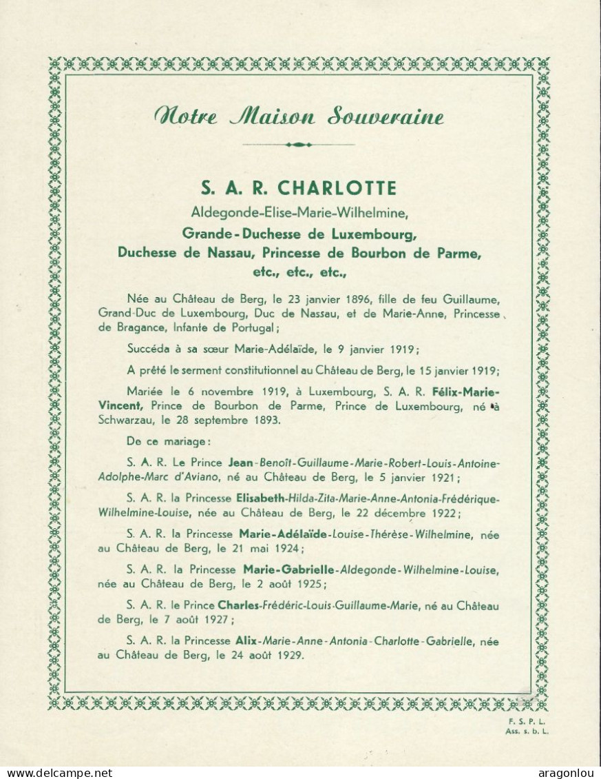 Luxembourg - Luxemburg - Salon Du Timbre   20 - 26 Décembre  1939 - Famille Grand-Ducale - Cliché E.Kutter - Storia Postale