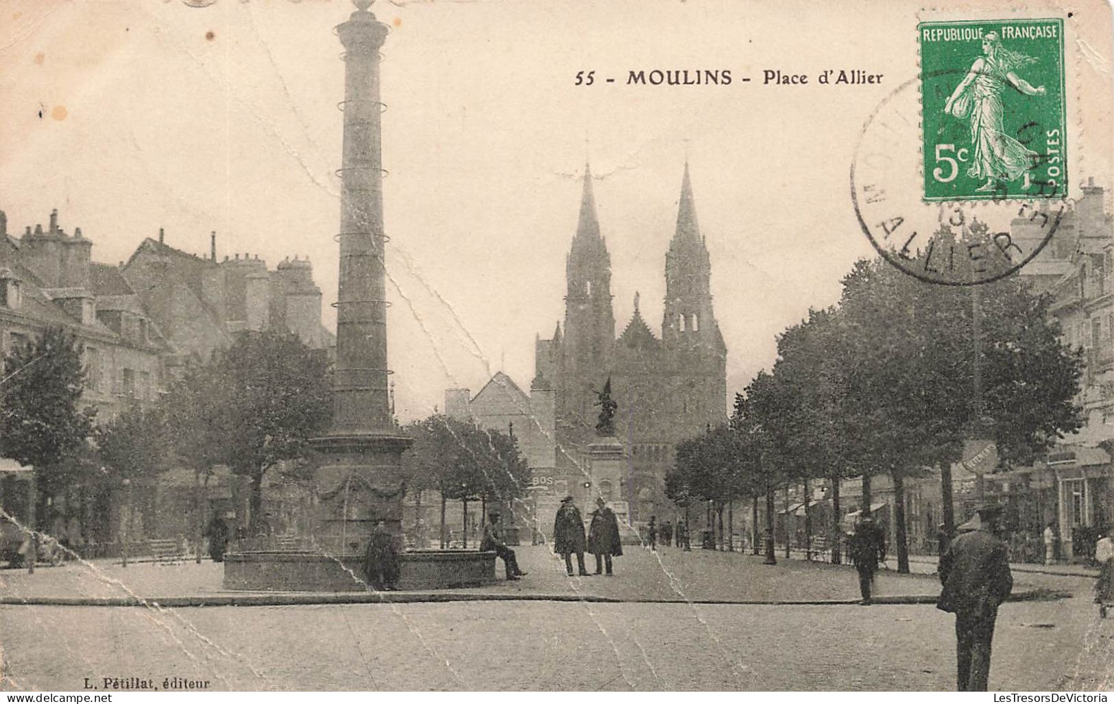 FRANCE - Moulins - Place D'allier - Carte Postale Ancienne - Moulins