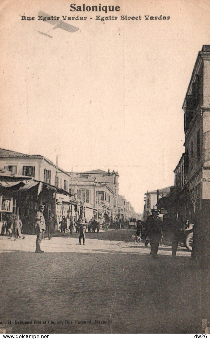 Grèce - Salonique (Thessalonique) La Rue Egatir Vardar (Egatir Street) 1918 - Edition Grimaud Fils - Griechenland