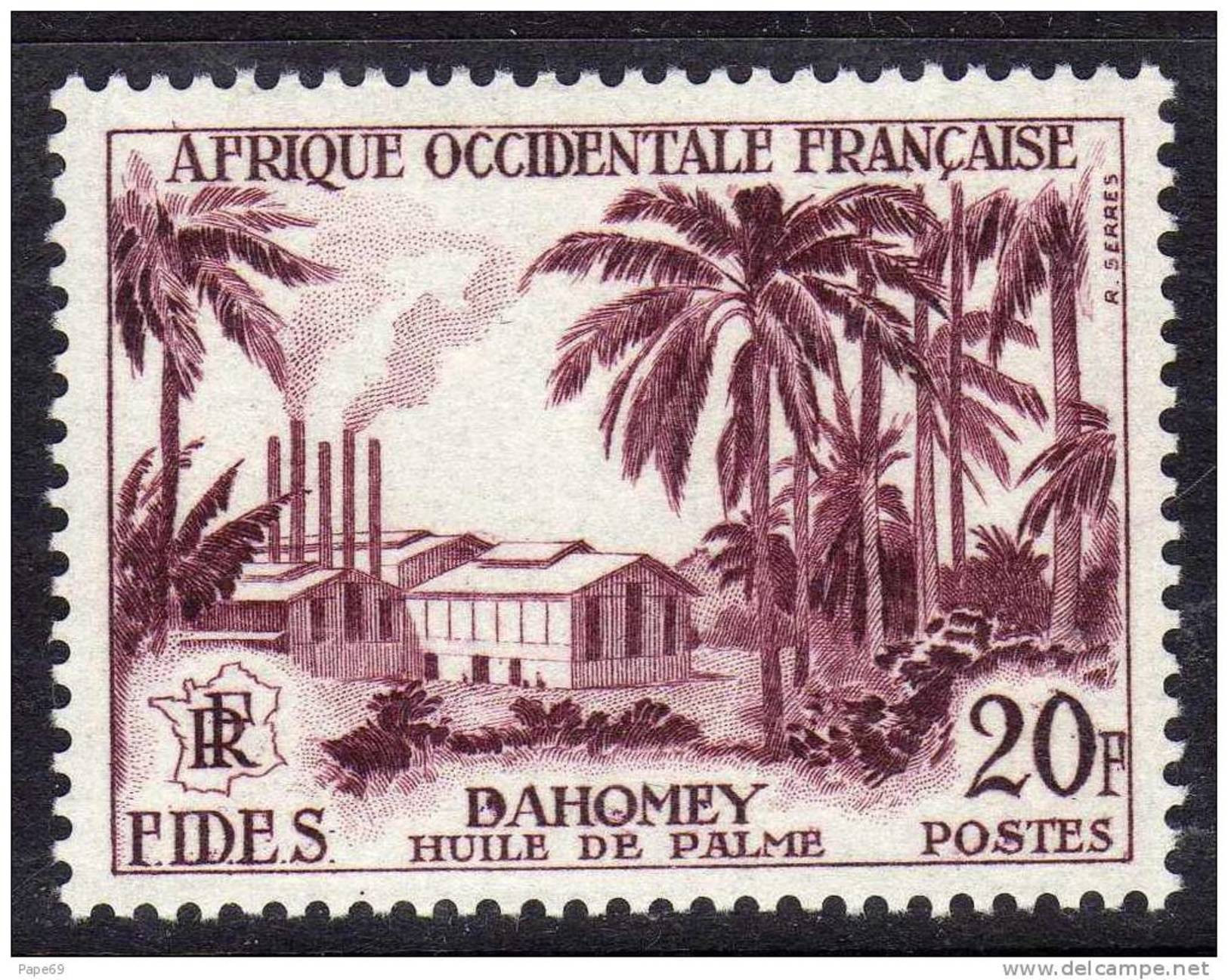 A. O. F. N° 60  XX Série FIDES :  Raffinerie D'huile De Palme à Avrankou Au Dahomey TB - Otros & Sin Clasificación