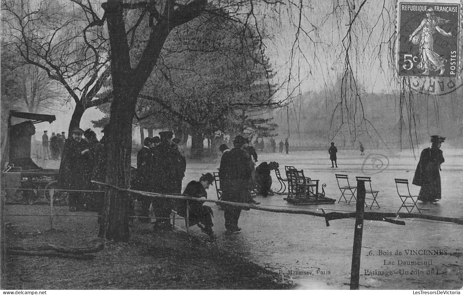 France - Bois De Vincennes - Lac Daumesnil - Patinage Un Coin Du Lac - Colorisé - Carte Postale Ancienne - Parcs, Jardins