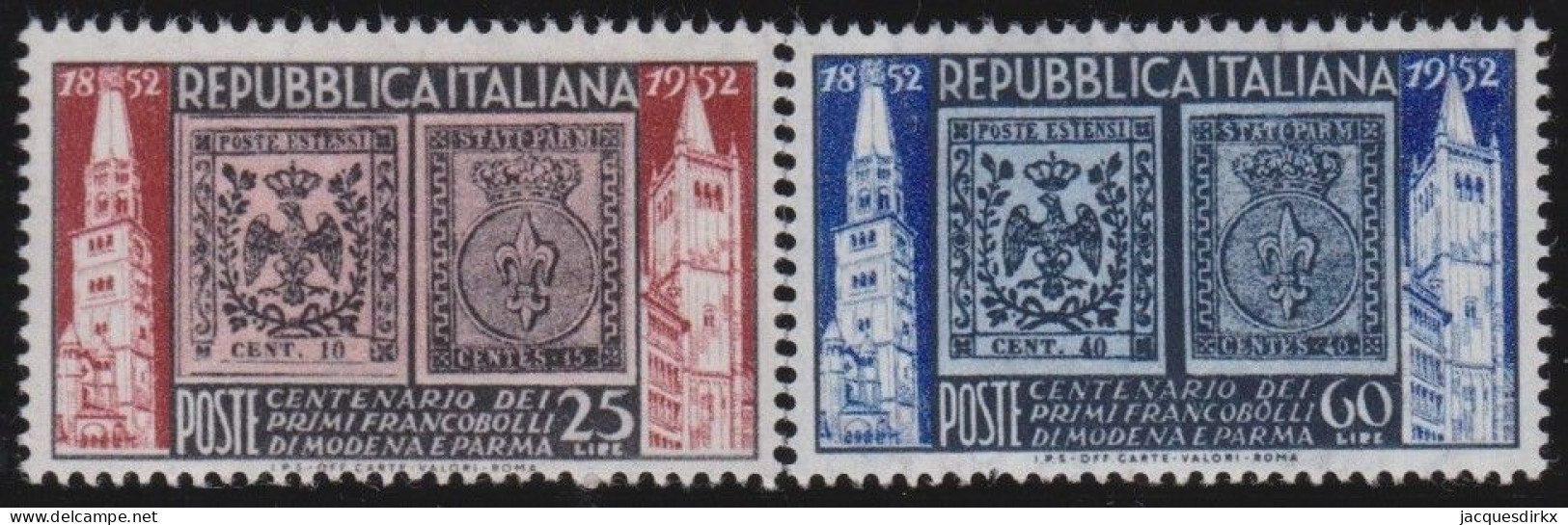 Italy   .  Y&T   .     627/628     .    **         .   MNH - 1946-60: Neufs