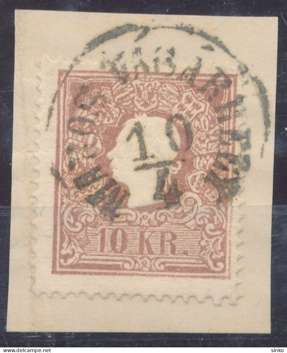 1858. Typography With Embossed Printing 10kr, MAROS VASARHELY - ...-1867 Prephilately