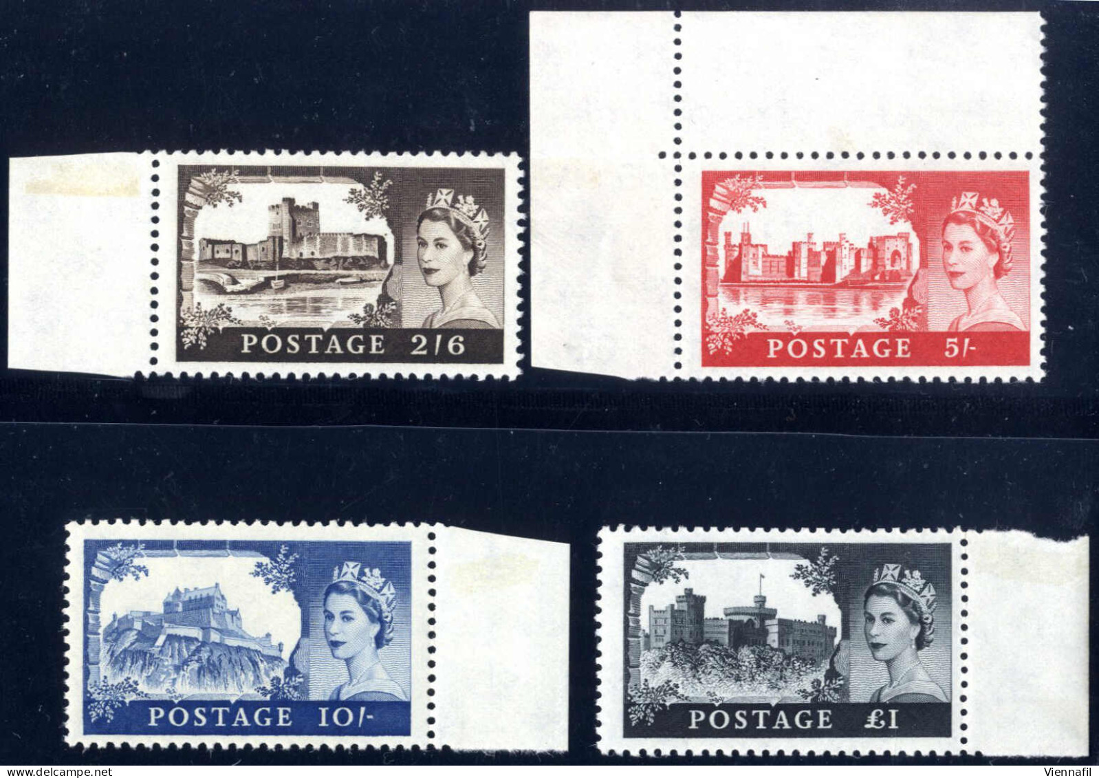 ** 1959, Queen Elizabeth II And Castles, De La Rue Printing, MNH (hinge Remainder On The Sheet Margins), Very Fine (SG.  - Sonstige & Ohne Zuordnung