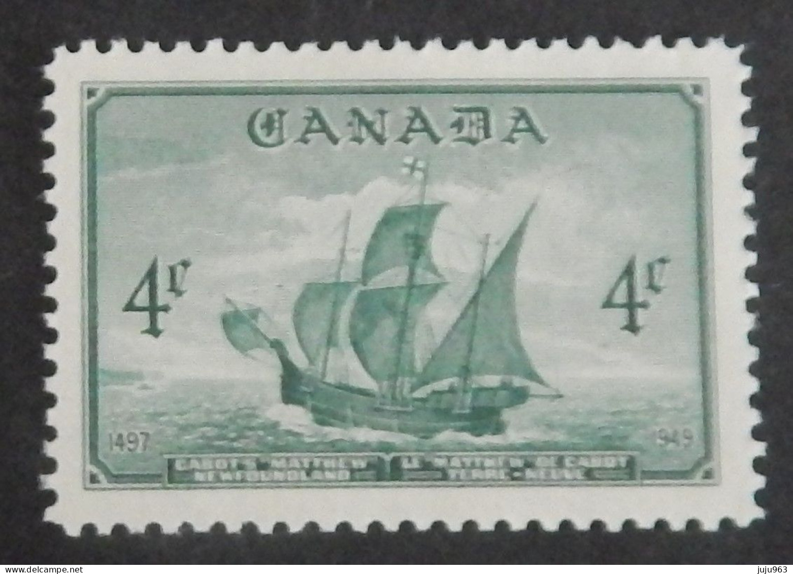 CANADA YT 229 NEUF**MNH"BATEAU DE JEAN CABOT" ANNÉE 1949 - Unused Stamps