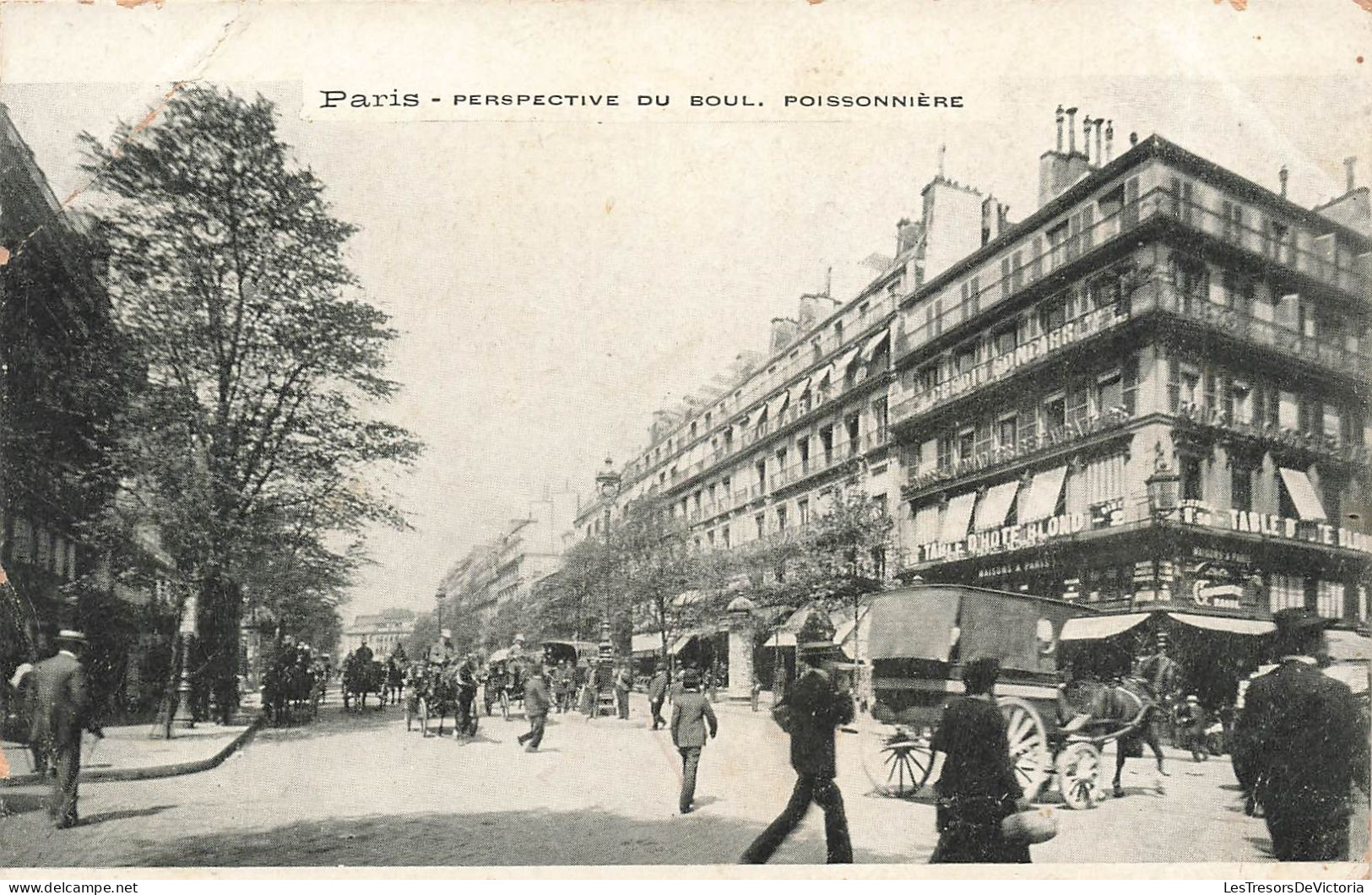 FRANCE - Paris - Perspective Du Boul - Poissonière - Animé -  Carte Postale Ancienne - Autres Monuments, édifices