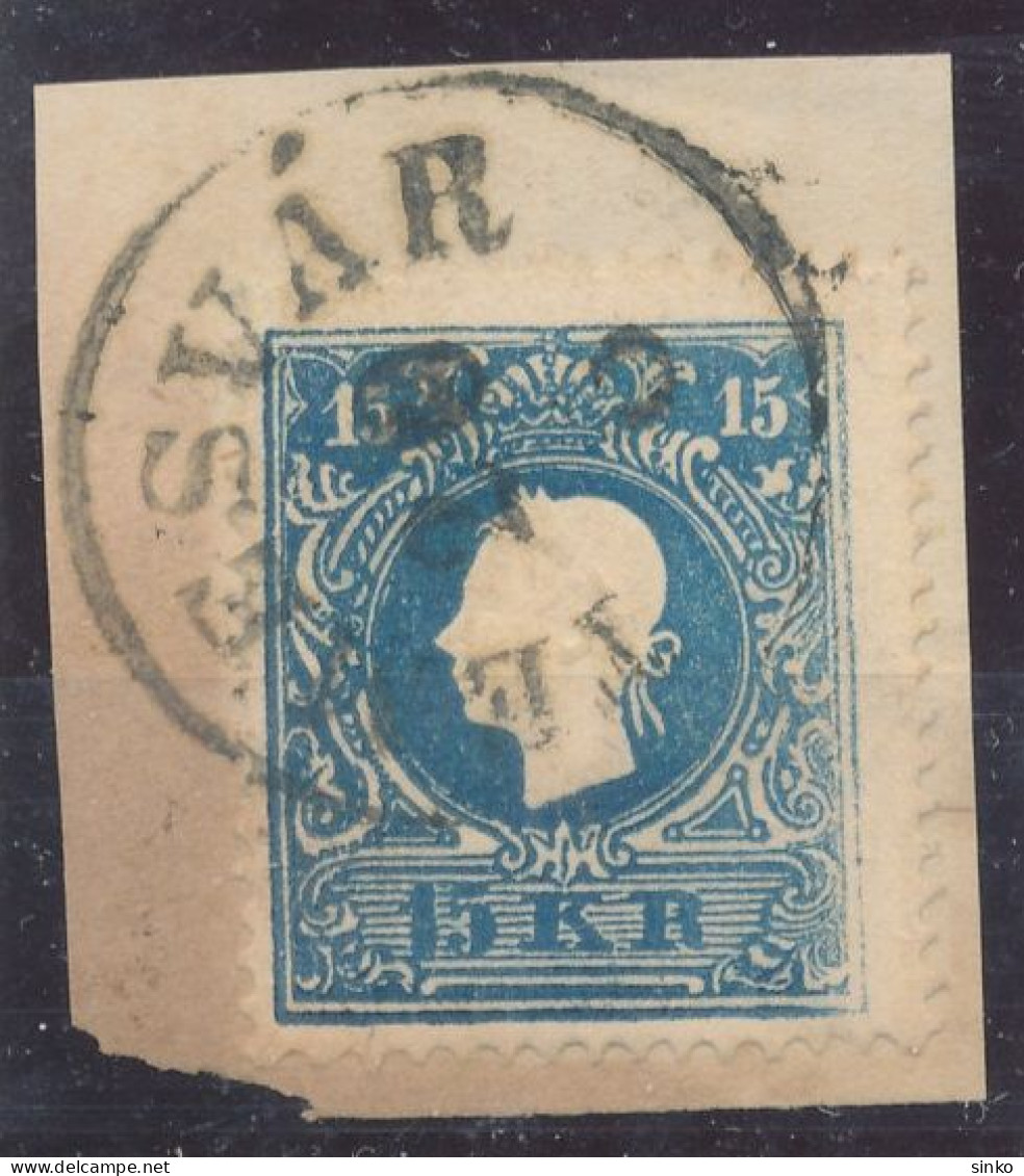 1858. Typography With Embossed Printing 15kr, TEMESVAR - ...-1867 Prephilately