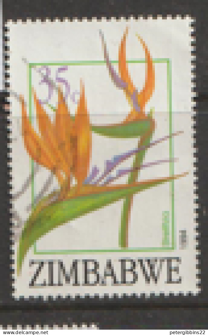 Zimbabwe  1991  SG 819   Strelitzia   Fine Used - Zimbabwe (1980-...)