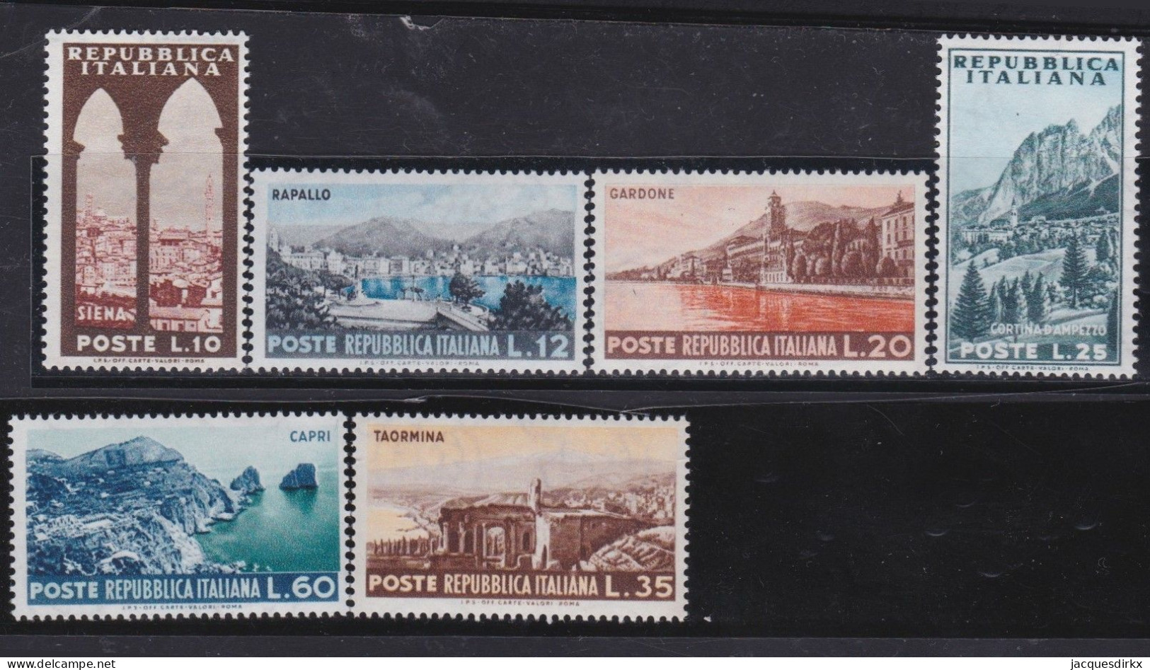 Italy   .  Y&T   .     664/669     .    **         .   MNH - 1946-60: Nuevos