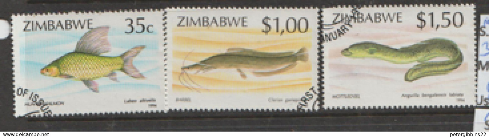 Zimbabwe  1994  SG 864,5,7  Fishes  Fine Used - Zimbabwe (1980-...)