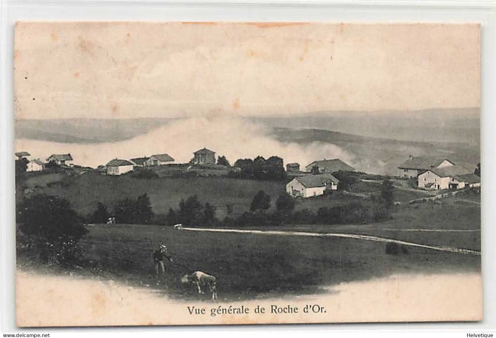 Vue Générale De Roche D'Or Linéaire (Rare) Cachet Réclère - Réclère