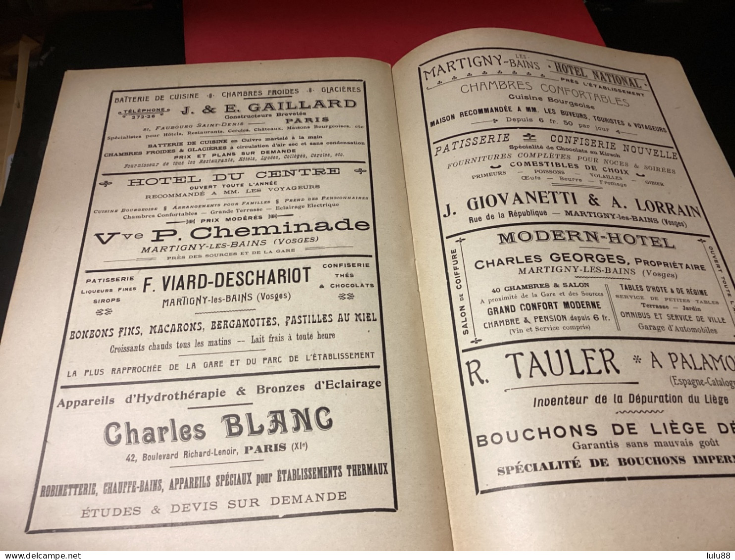 MARTIGNY LES. BAINS. Journal De La Station Thermale 3 Septembre 1911 - Anould