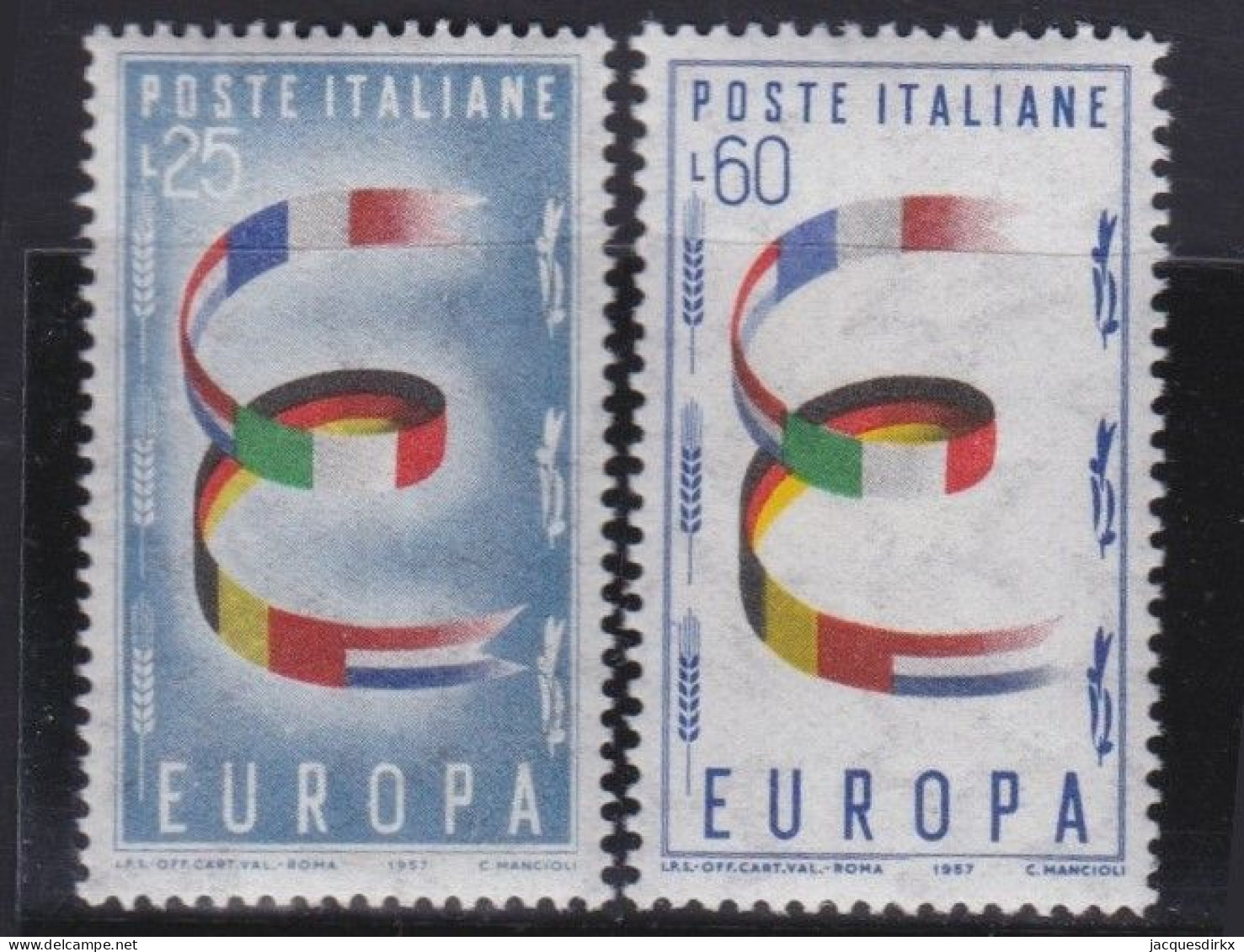 Italy   .  Y&T   .    744/745    .    **         .   MNH - 1946-60: Nuovi
