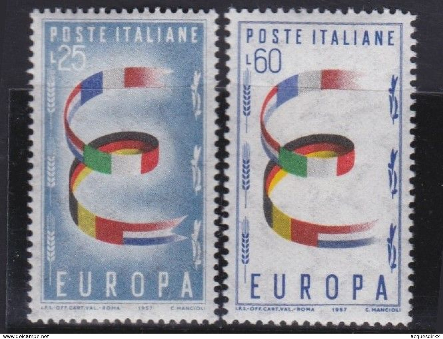 Italy   .  Y&T   .    744/745    .    **         .   MNH - 1946-60: Nuevos