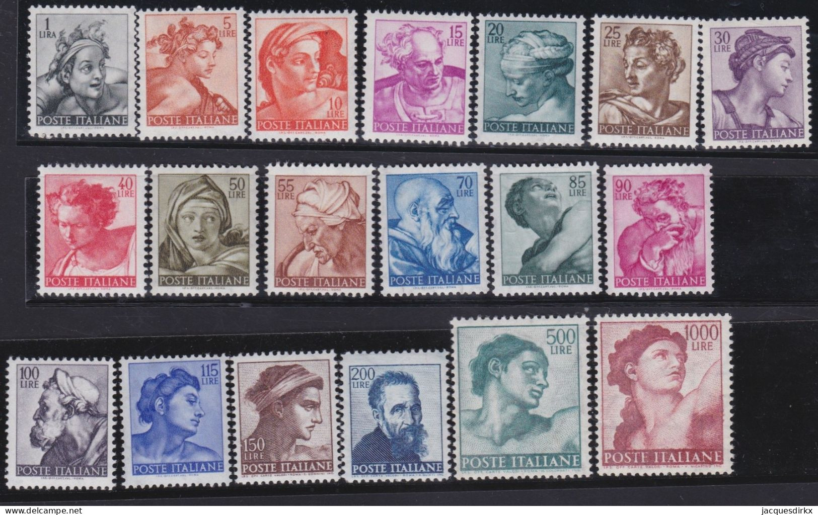 Italy   .  Y&T   .    826/844    .    **         .   MNH - 1961-70: Mint/hinged