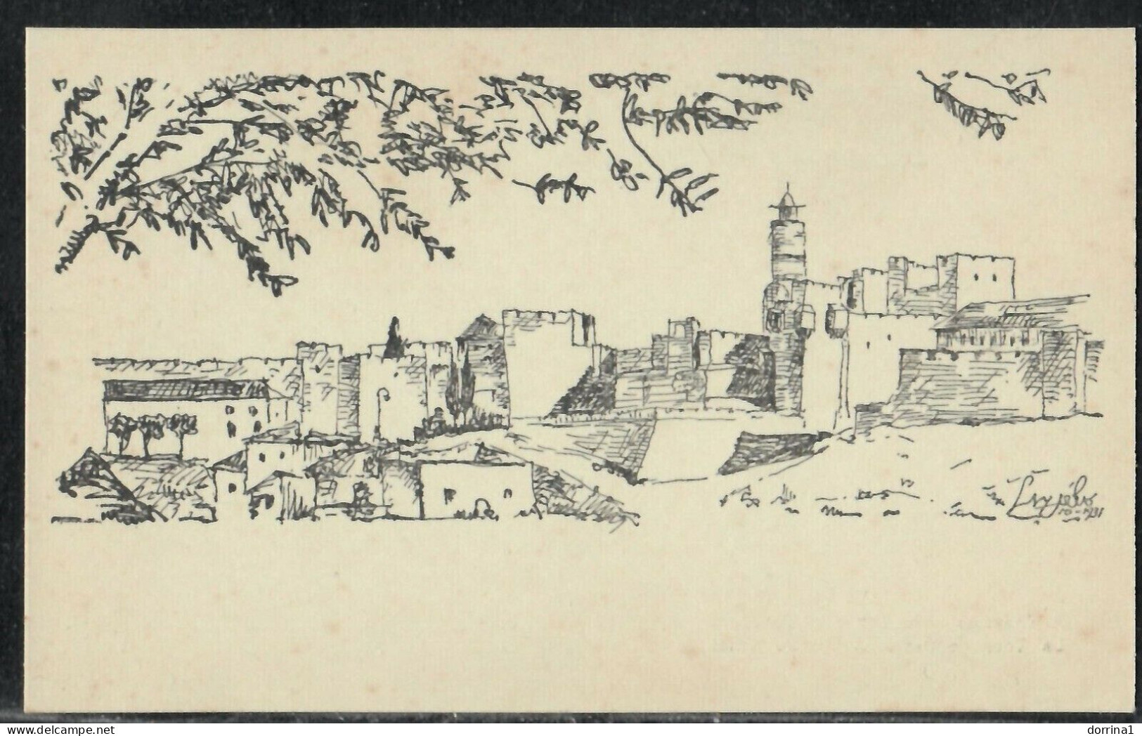 Tower Of David In Jerusalem - Israel Palestine Postcard - By A. Cherniak - Judaisme