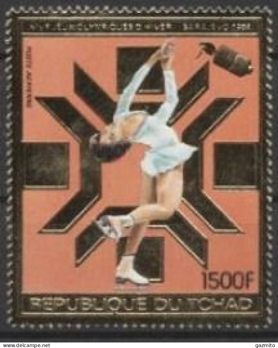 Tchad 1983, Winter Olympic Games In Sarajevo, Skating, 1val Gold - Patinage Artistique