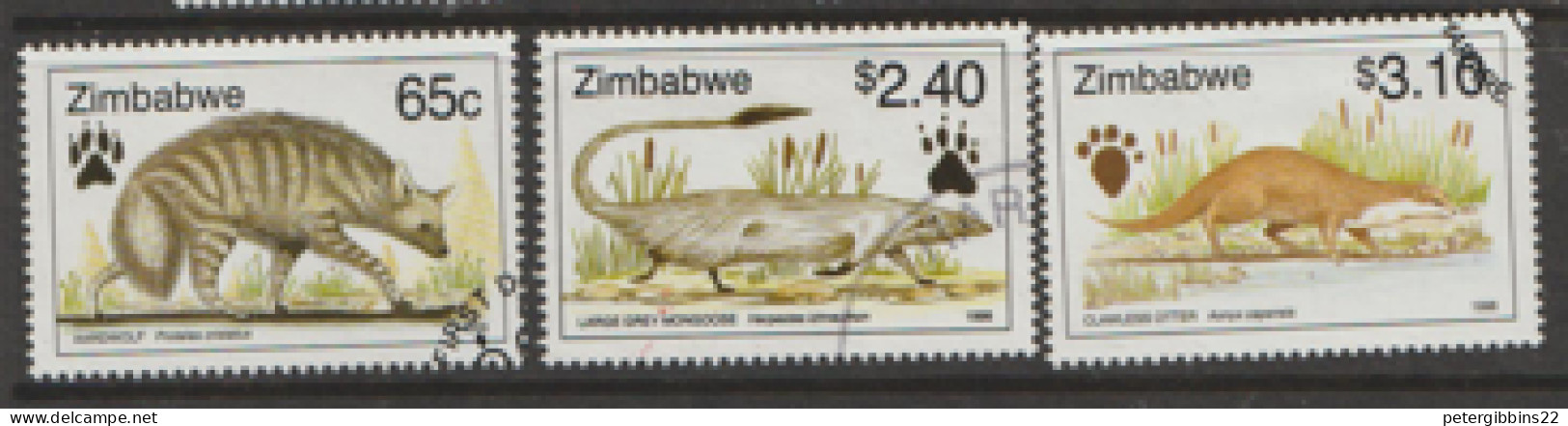 Zimbabwe  1998  SG 960-2  Lesser Known Animals     Fine Used - Zimbabwe (1980-...)