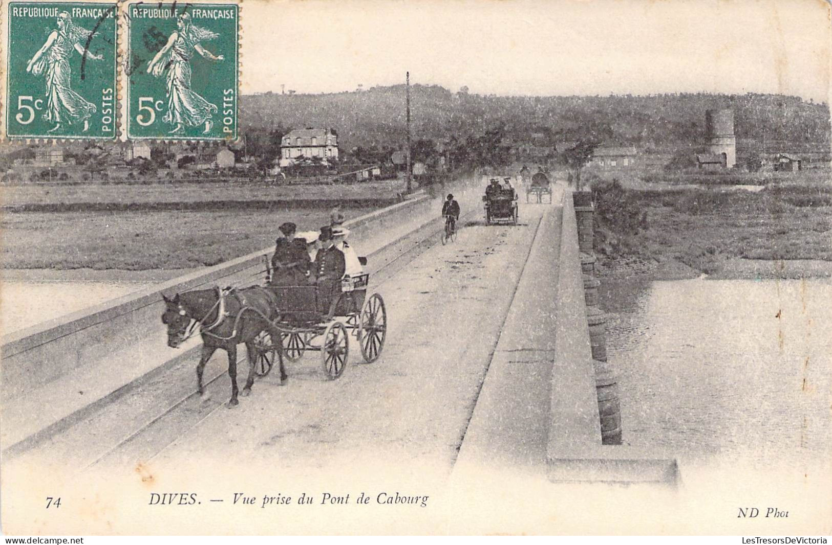 France - Dives - Vue Prise Du Pont De Cabourg  - Attelage - Carte Postale Ancienne - Cabourg