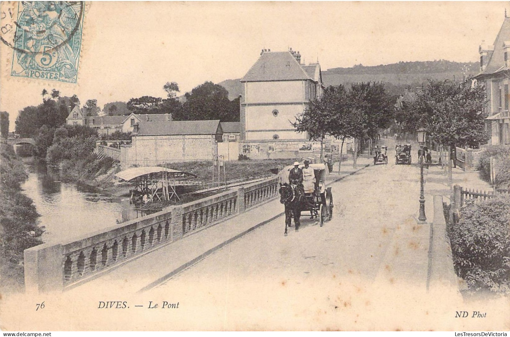 France - Dives - Le Pont  - Attelage - Carte Postale Ancienne - Cabourg