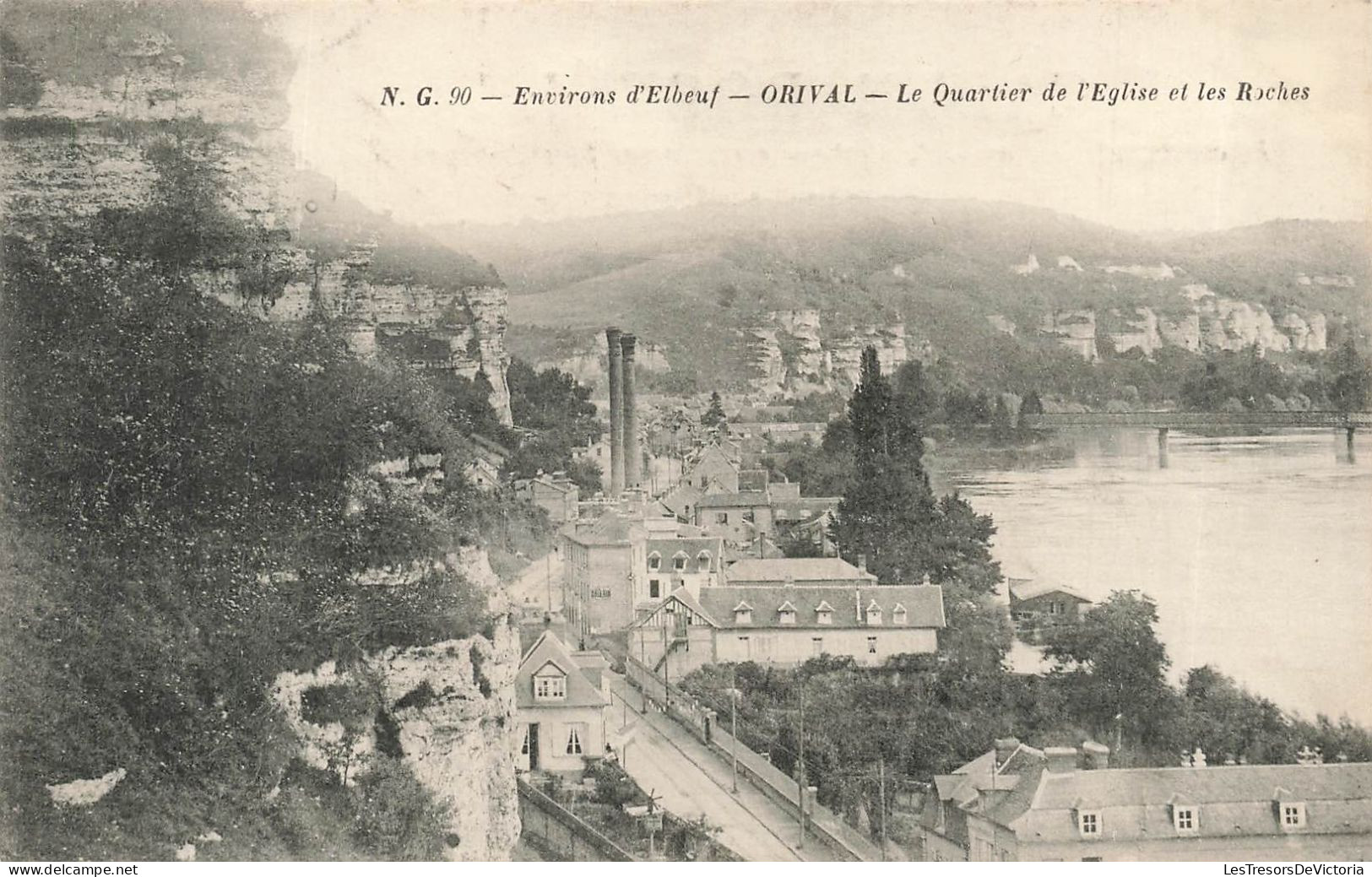 FRANCE - Orival - Environs Elbeuf - Le Quartier De L'église Et Les Roches - Carte Postale Ancienne - Elbeuf