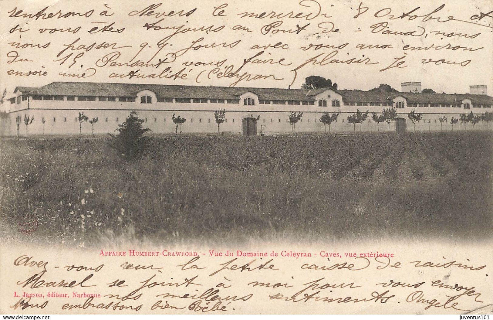 CPA Salles D'Aude-Affaire Humbert Crawford-Vue Du Domaine De Céleyran-Caves-Timbre-En L'état       L2571 - Salleles D'Aude