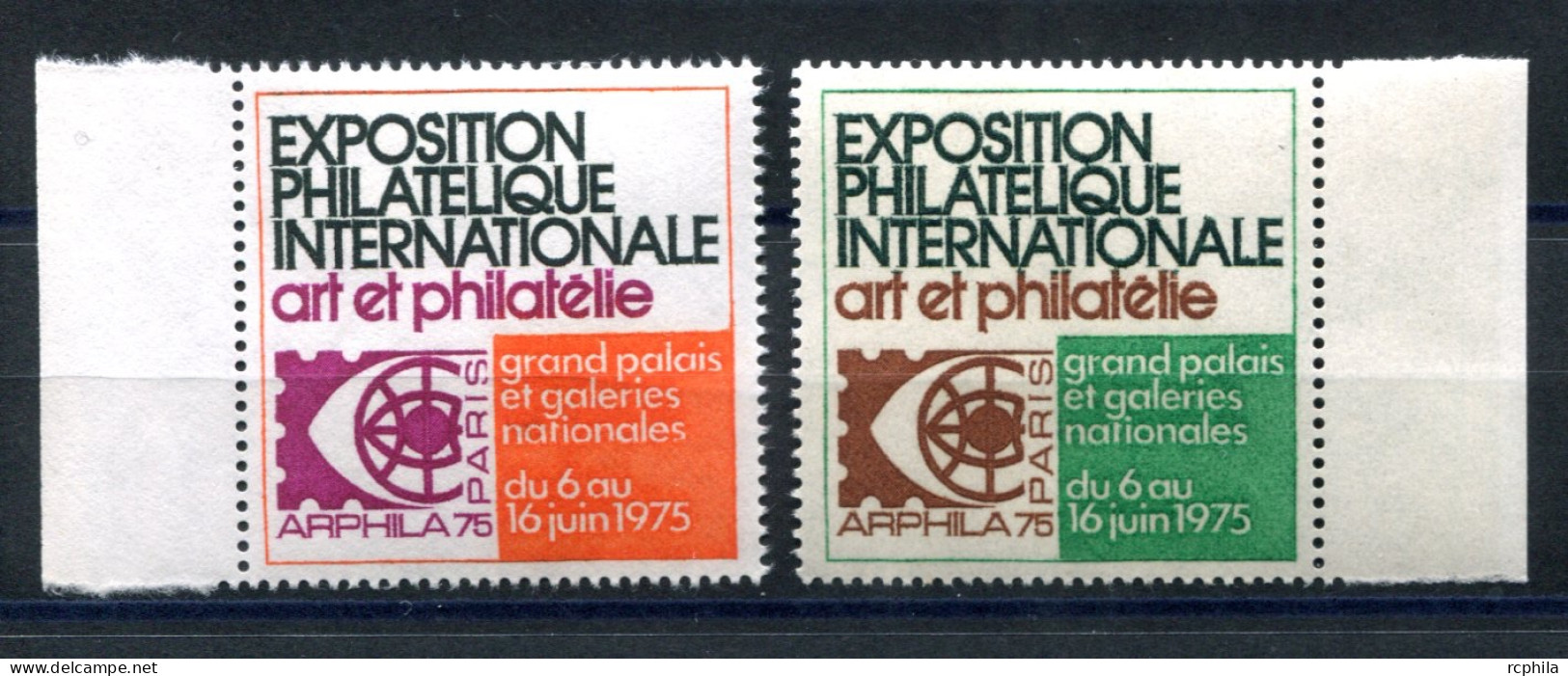 RC 26882 FRANCE COTE 4€ - 2x VIGNETTES ARPHILA 75 EXPOSITION PHILATELIQUE INTERNATIONALE - Philatelic Fairs