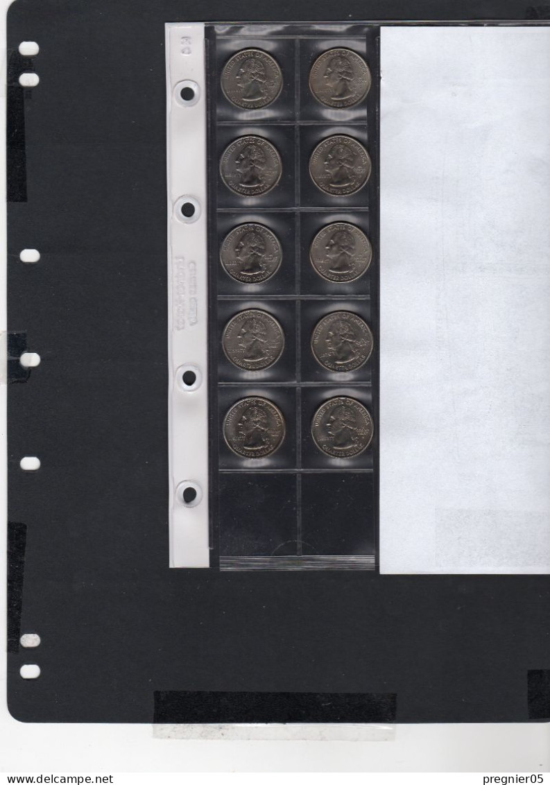 USA - Lot 10 Pièces 1/4 Dollar Série State Quarters D + P  2001 NEUF/UNC - 1999-2009: State Quarters